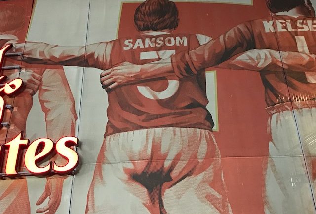 Kenny Sansom's back on the Emirates core artwork